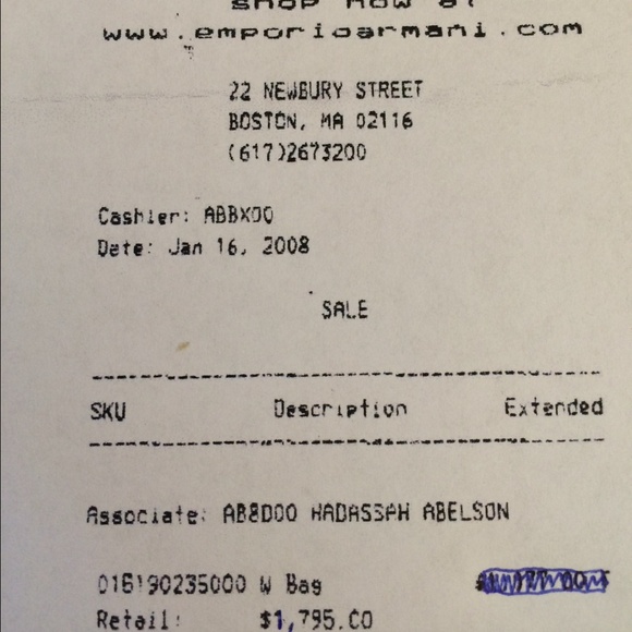 Giorgio Armani Black Bag - Picture 3 of 3